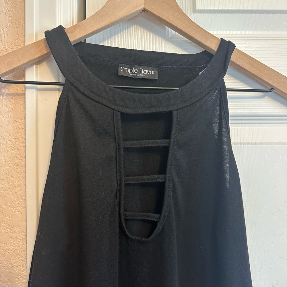 5 for $40! Bundle & Save! Open front black tank, size M